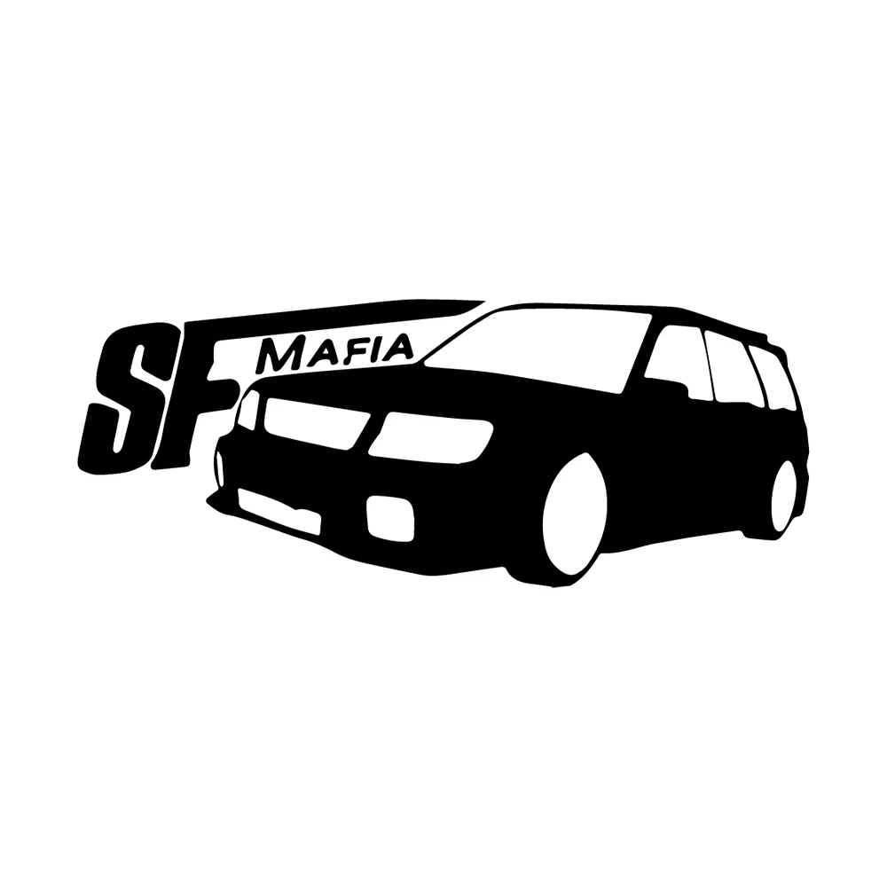 Tancredy автомобильные наклейки и Переводные картинки Sf Mafia для Subaru Forester наклейки на бампер для стайлинга Автомобиля Виниловые наклейки на корпус автомобильной двери и окна - Название цвета: Black