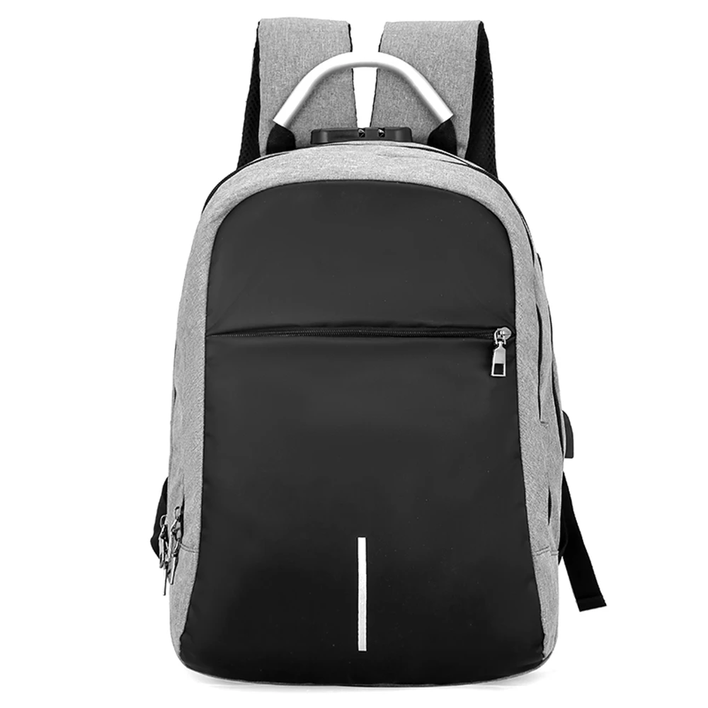 Серый USB сумка для ноутбука Macbook Air Pro 13 14 15 15,6 чехол для женщин и мужчин рюкзаки школьный компьютер ноутбук сумки для Dell hp - Цвет: Серый