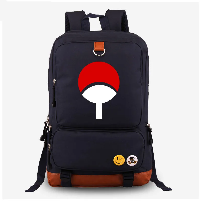 Naturo Sharingan Uchiha Косплей-костюм SASUKE Рюкзак Мультфильм Аниме светящийся школьный рюкзак унисекс холщовые дорожные сумки