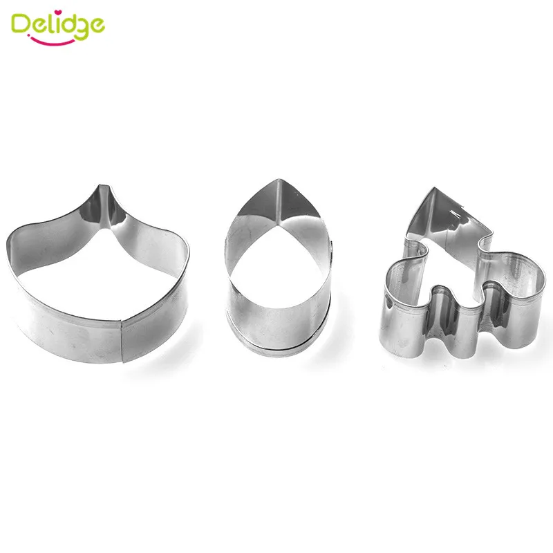 Delidge 3 шт./Набор 3D форма для печенья в виде цветов орхидеи из нержавеющей стали|baking