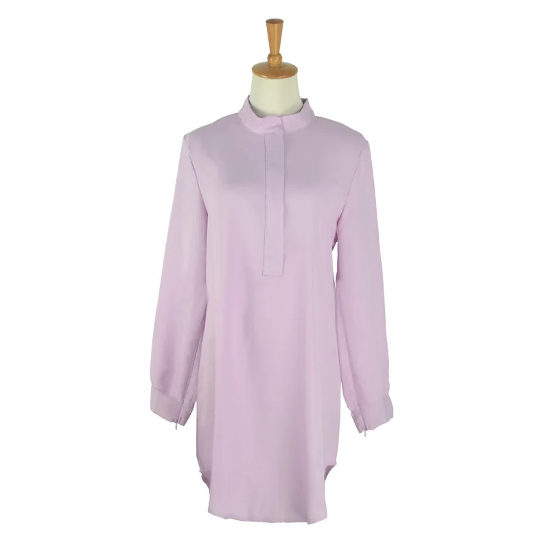 Женская льняная рубашка Abaya длинная свободная блузка в мусульманском стиле с