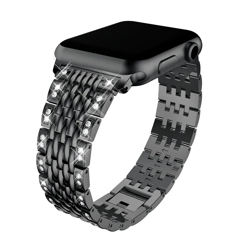 Ремешок для Apple Watch 4, 44 мм, ремешок 38 мм, серия 4, 3, 2, 1, браслет из розового золота, браслет из нержавеющей стали для Apple Watch 42 мм, ремешок 40 мм