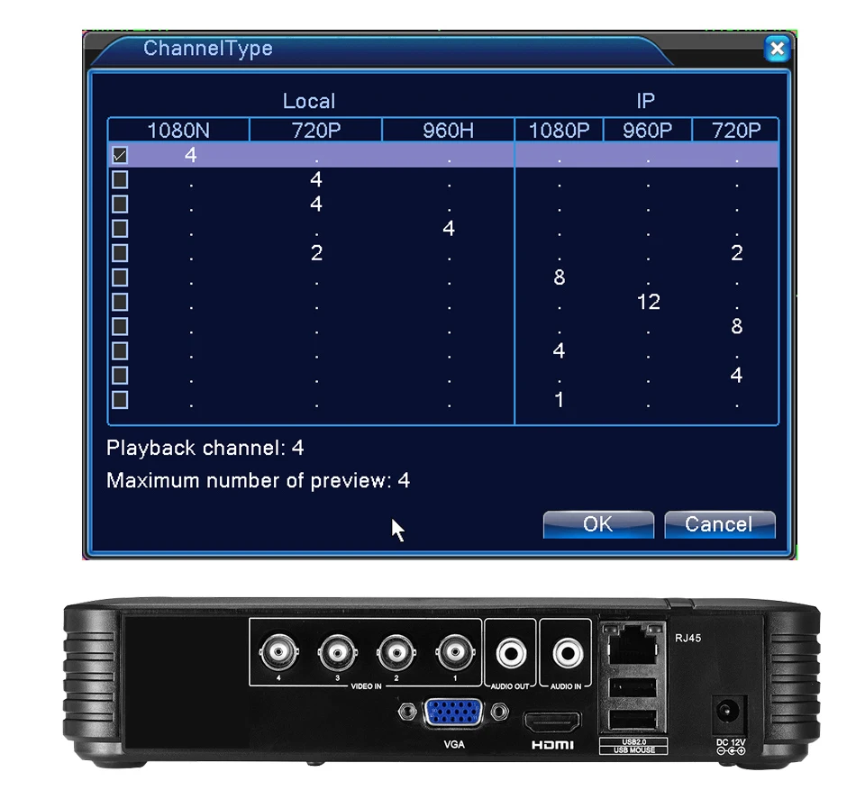 /AHD/N DVR 4 канала 8-канальный видеонаблюдения AHD DVR AHD-N Hybrid DVR/1080 P NVR 4in1 видео регистраторы для AHD Камера IP Камера аналоговый Камера