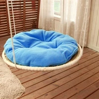 hand knitting round cat hammock bed straw and cotton cloth cat hanging beds pet sunny seat dog comfortable mats cushions cw045