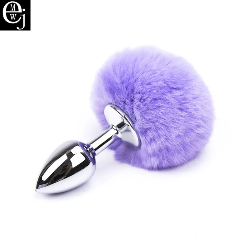 Анальная пробка EJMW интимные игрушки для женщин и мужчин металлическая с хвостом