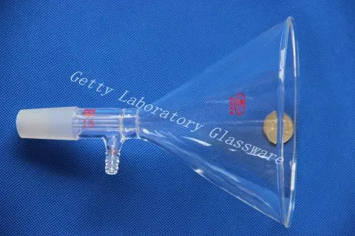 150ml Glass Powder Filter Funnel 120mm diameter 24/40 joint with 3# Coarse and 10mm Hose Connection | Канцтовары для офиса и