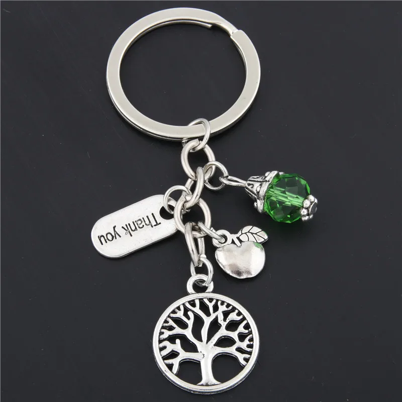 1 шт. спасибо брелок для учителя зеленый в виде дерева День благодарения школьные