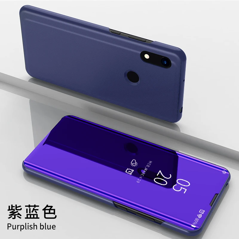 Purple Умный зеркальный чехол Honor 8A для huawei Honor 8A JAT-LX1 Honor 8A Honor 8 A, откидной Чехол для huawei Y6 Y6 Pro Hoesjes - Цвет: Purple
