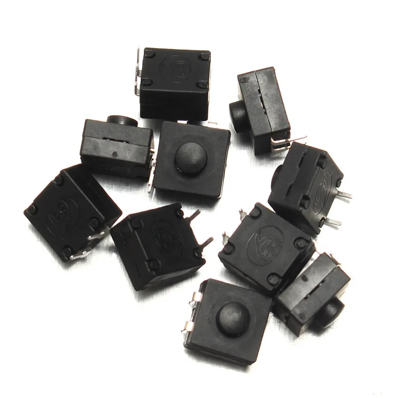 10 шт. DIP PCB мини Блокировка Тактильные Такт кнопочный переключатель 12x12x9mm |
