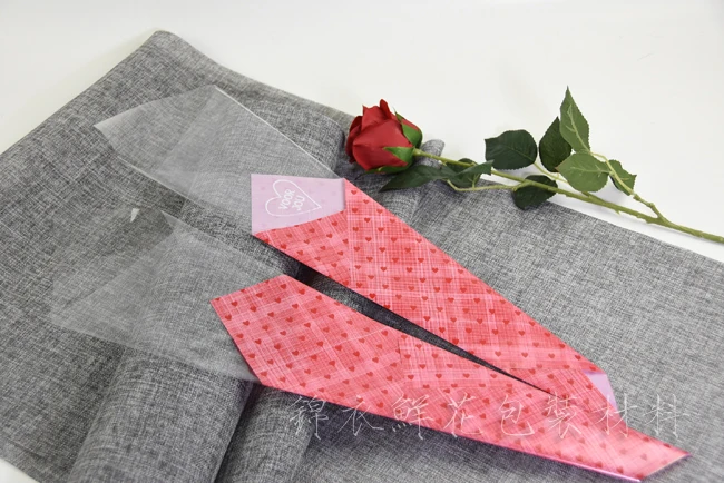10Pcs 35*14Cm Cloth pattern caring handmade single bag rose double high-grade flowers packaging gifts | Дом и сад