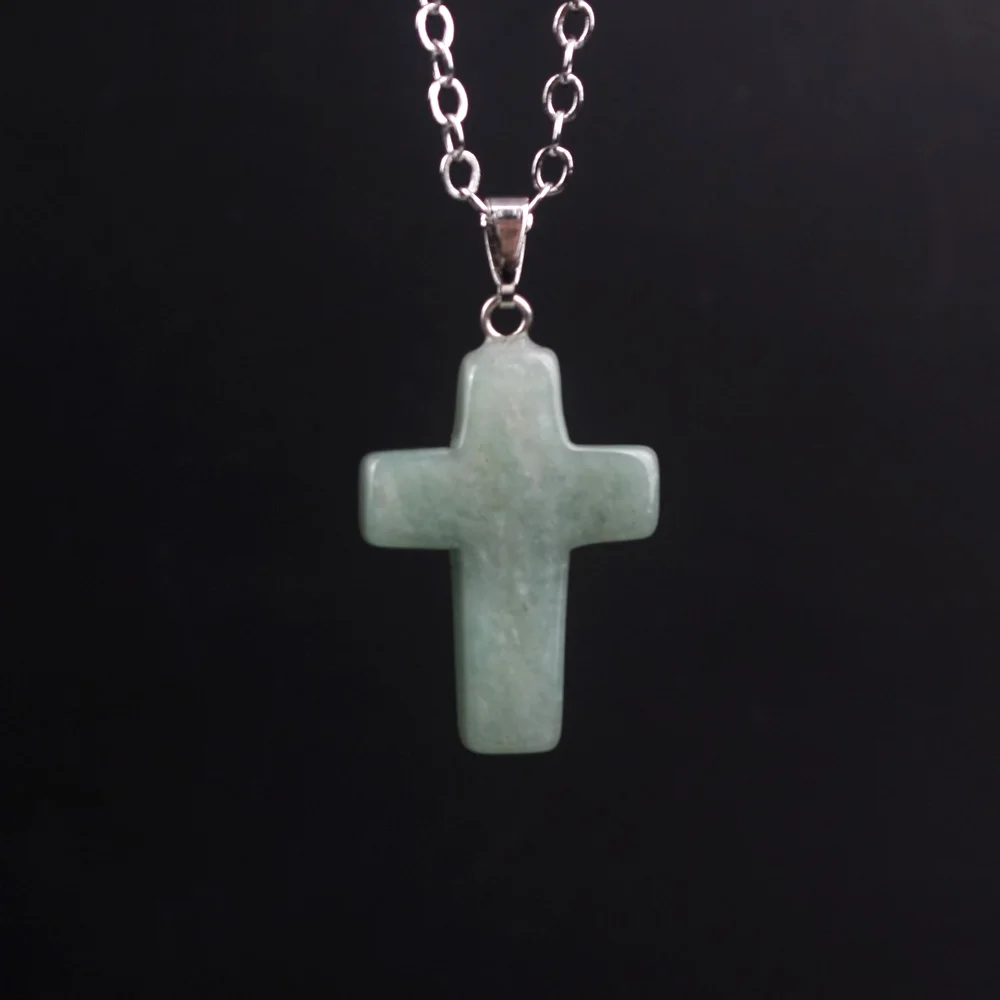 Оптовая продажа новые модные подвески-кресты из натурального камня для