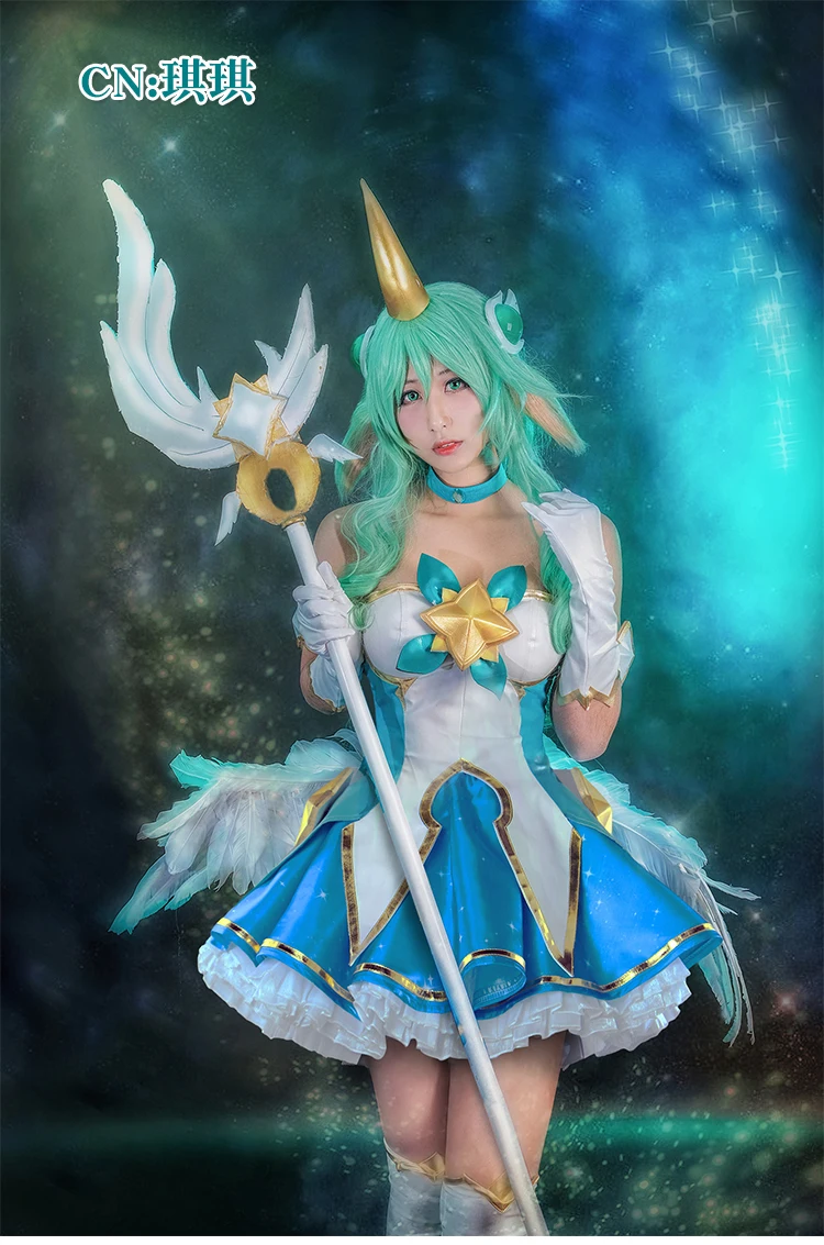Новинка 2017 года Лидер продаж LOL The Game платье в стиле Soraka звездная звезда стража
