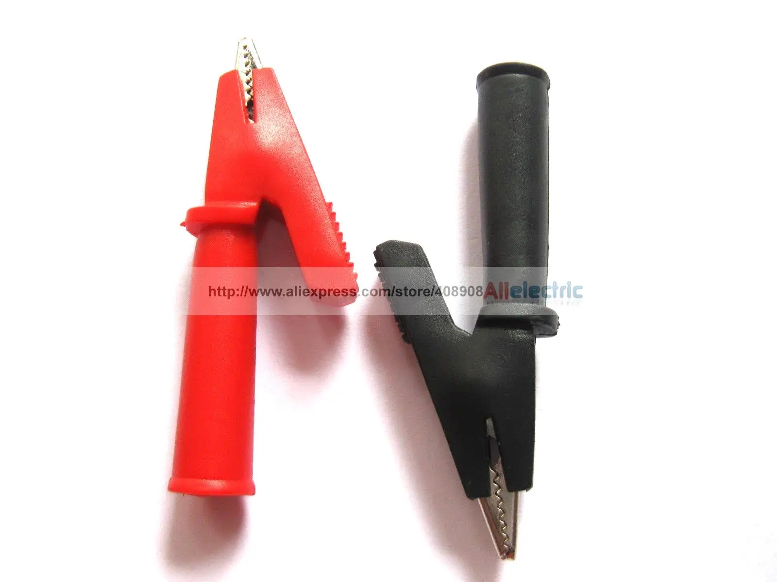 

20 Pcs Brass 5mm Alligator Test Clip Insulate Clamp Red and Black