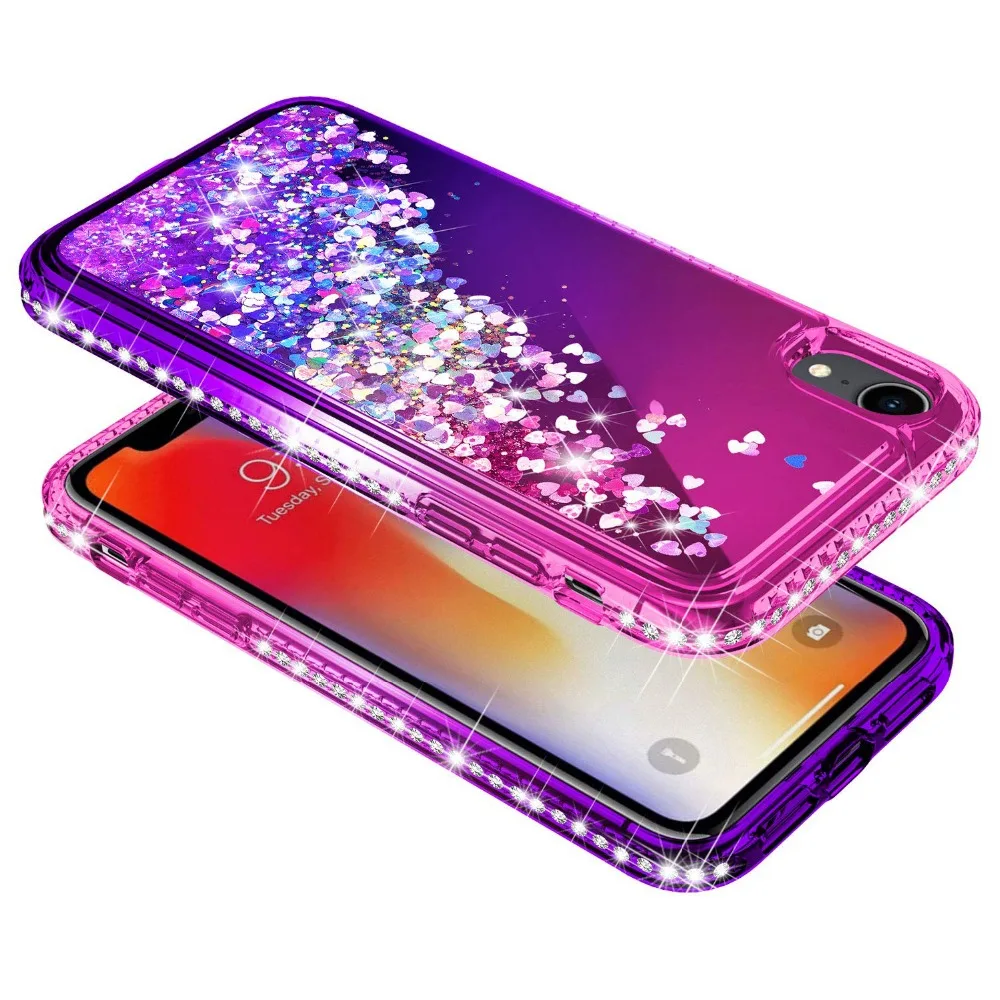For Huawei P20 Case Bling Sequin Glitter Diamond Hard Clear Back Cover Lite / Pro P30 |