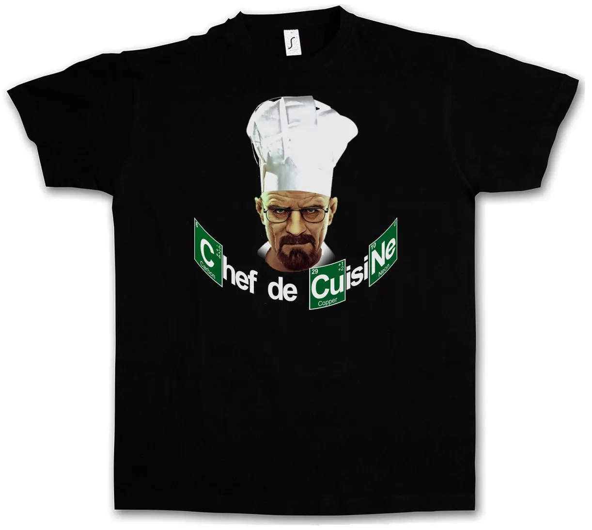 Черная футболка CHEF DE CUSINE белая Walter Breaking Lets Cook Bad|Мужские футболки| |