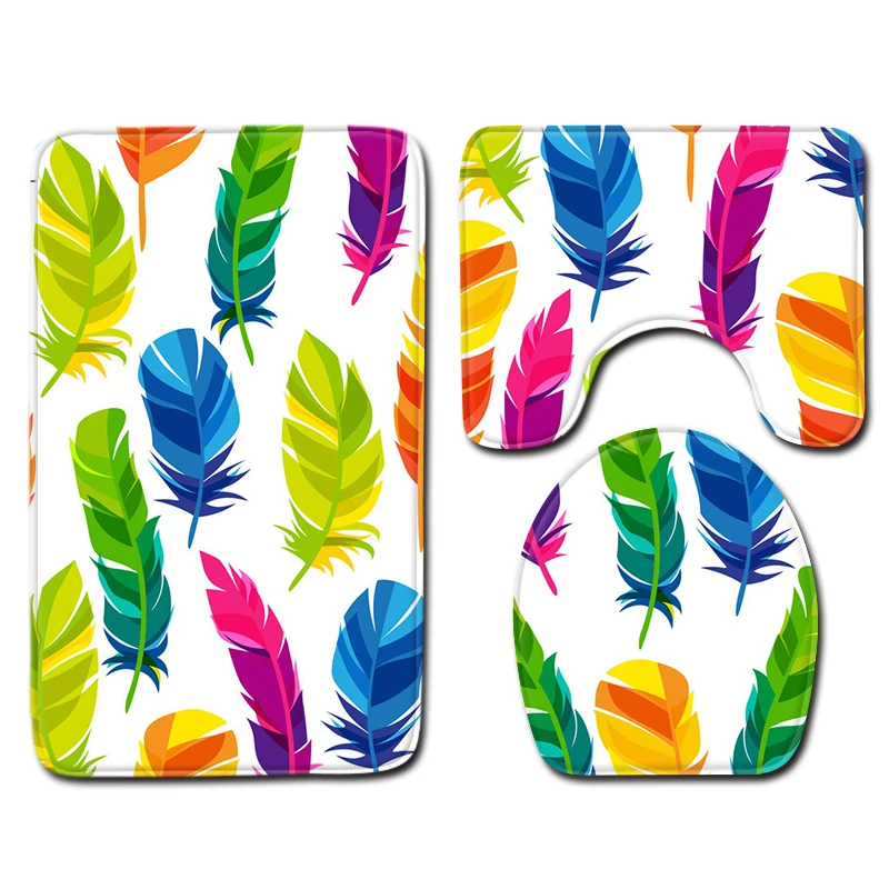 3 шт. фланелевые Противоскользящие коврики для ванной комнаты|Коврики ванной| |