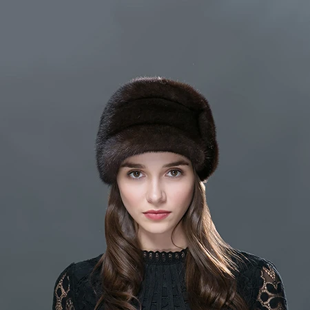 color4 LTGFUR Новые шапки из цельного меха норки Брендовые женские шапки модные стильные высококачественные теплые шапки вязаные шапки для женщин - Цвет: color4