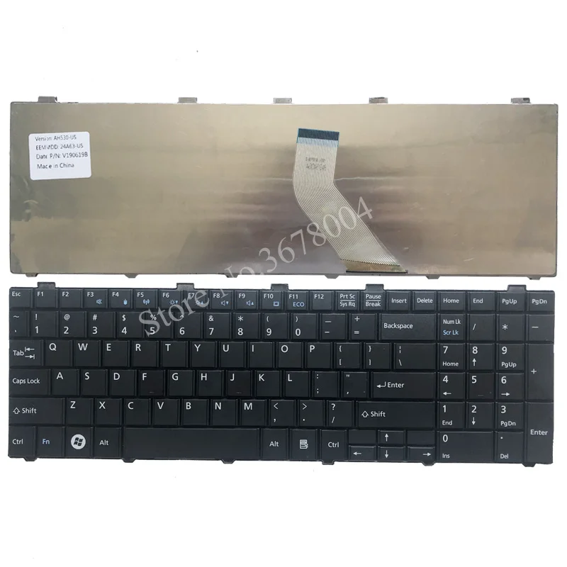 Новая клавиатура США для Fujitsu Lifebook AH530 AH531 NH751 A530 A531 черная ноутбука на английском