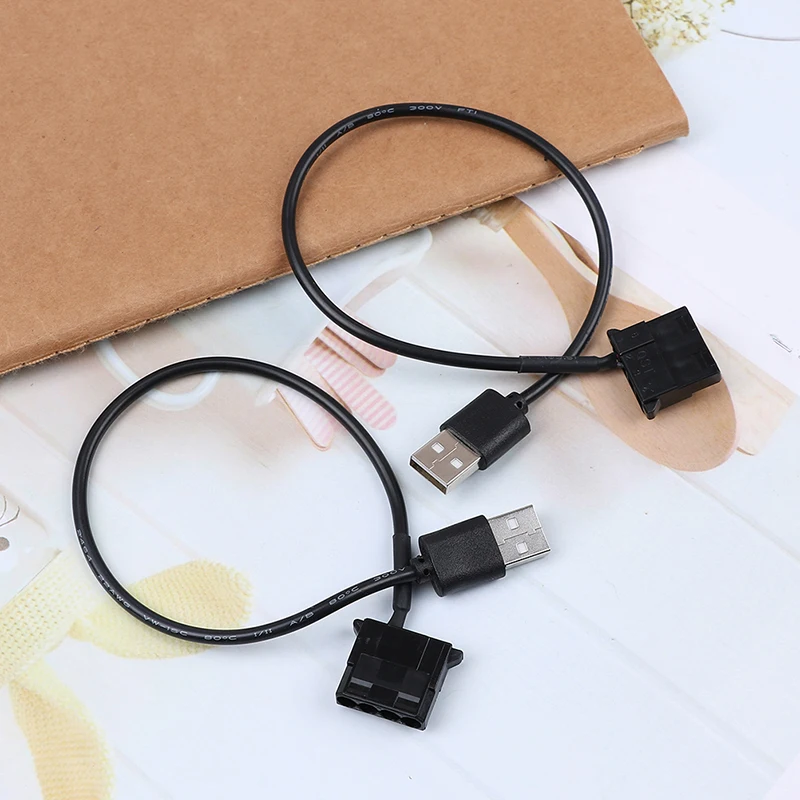 2 шт. 4 контактный вентилятор к USB адаптерным кабелям Pin 12V 5V 0 Соединительный кабель