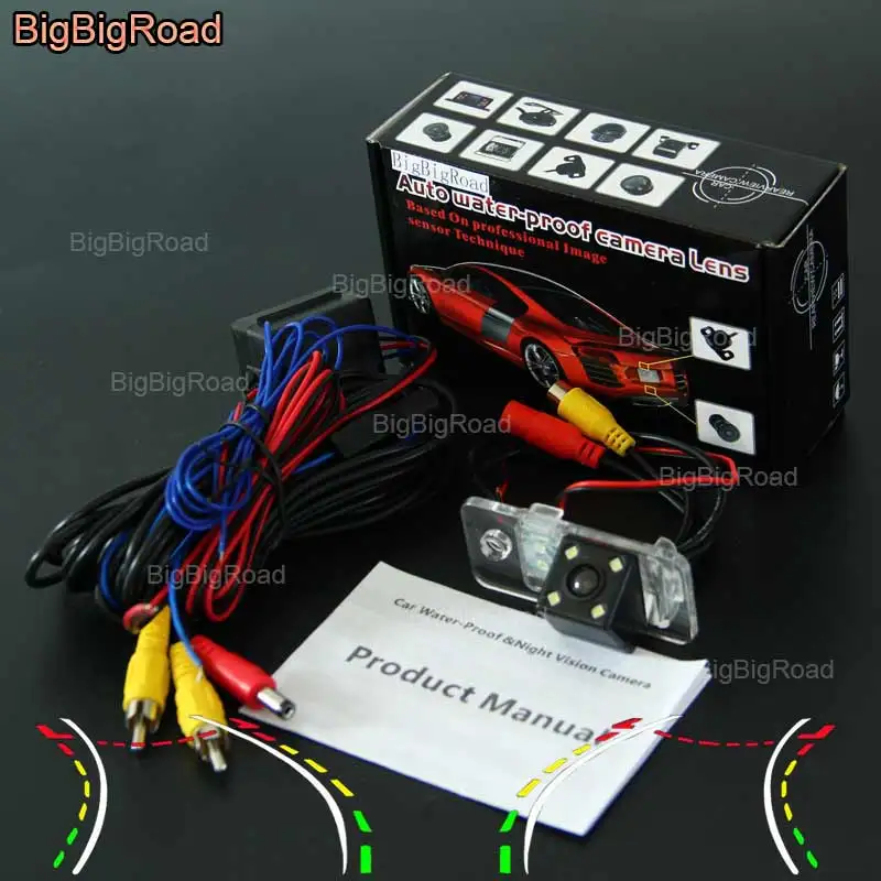 BigBigRoad Car Intelligent Dynamic Track Rear View Camera Reversing For Audi A3 A6L A6 A8 A4 B6 / B7 B8 Q7 S5 S6 S8 RS4 | Автомобили и
