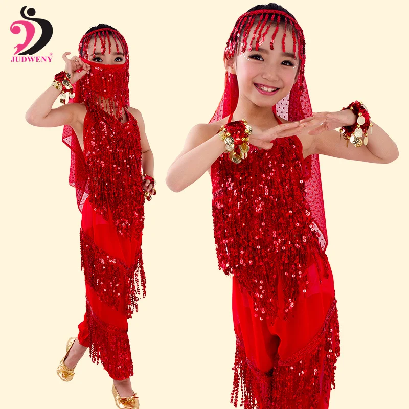 Костюмы для танца живота девочек набор костюма индийское платье детский подарок