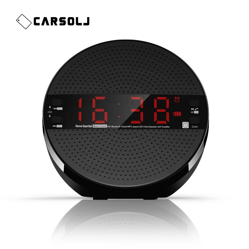 Carsolj Будильник Bluetooth Динамик ЖК дисплей fm Радио Беспроводной партии Колонки