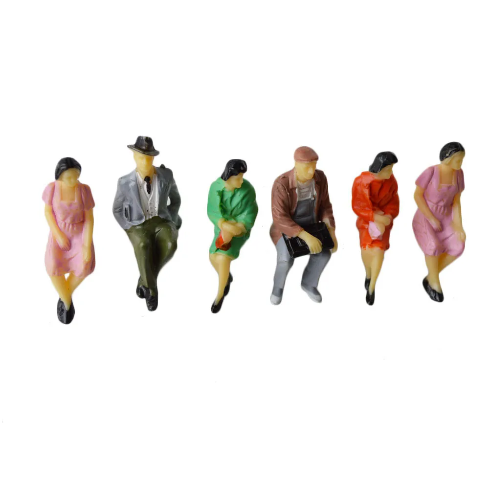 30PCS 1/30 all seated model railway people scale sitting figures scenery model making