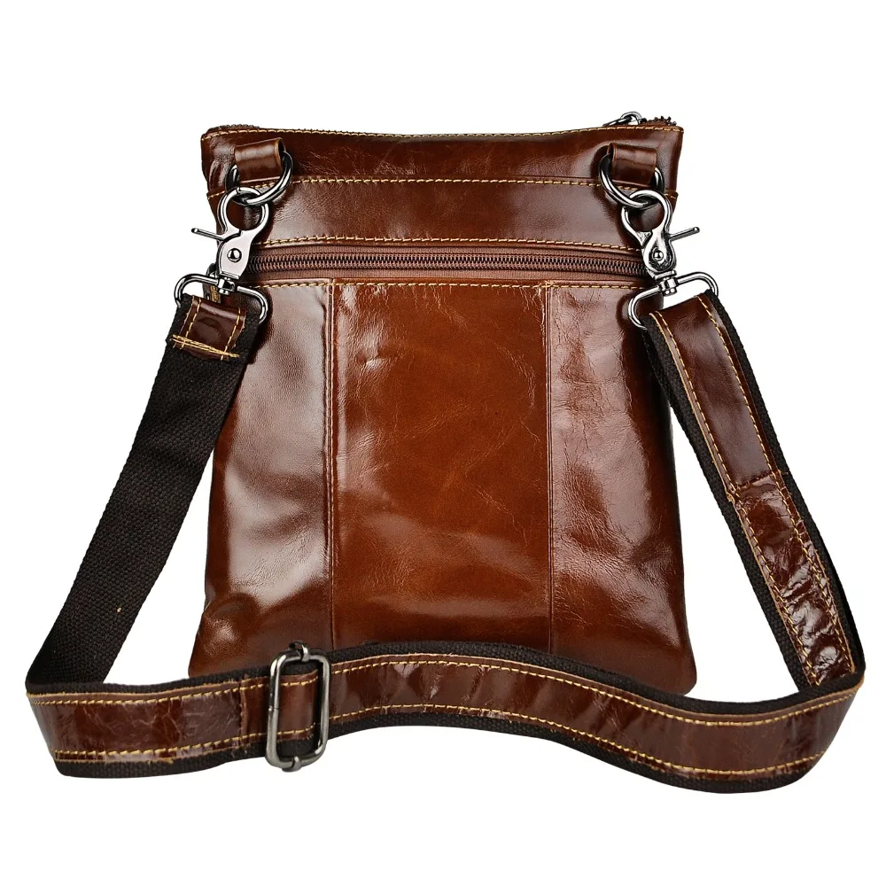 Оригинальная кожаная мужская повседневная дизайнерская школьная сумка через