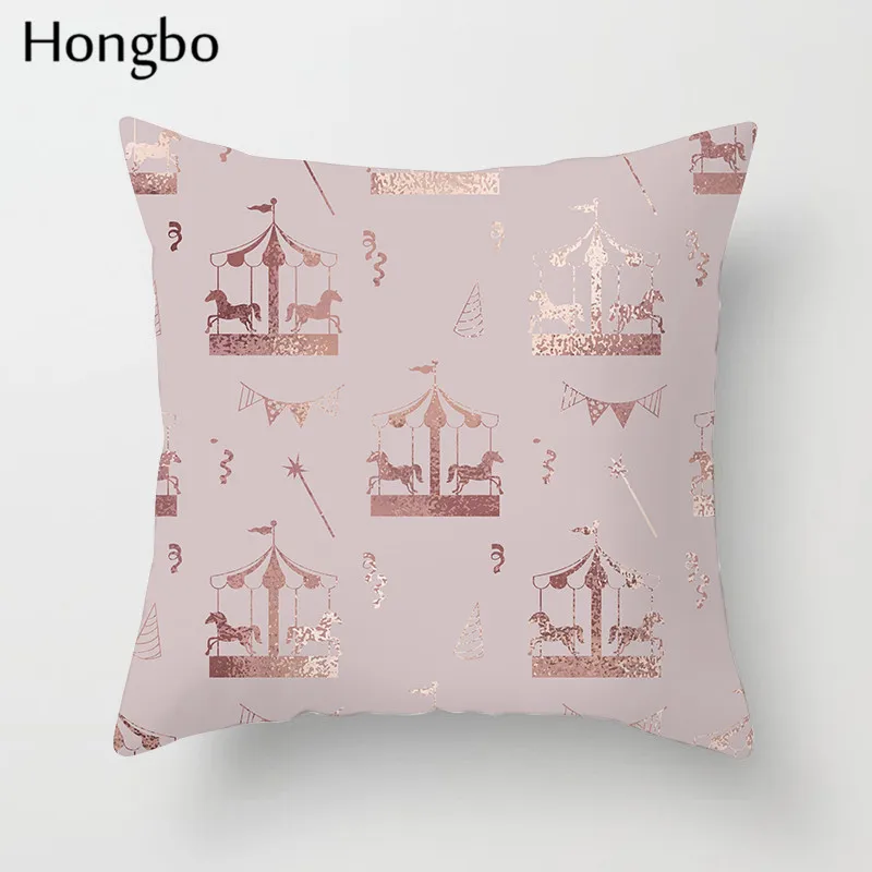 Hongbo специальное предложение рекламный цветок Геометрический стиль пледы наволочка квадратный наволочки индивидуальный подарок
