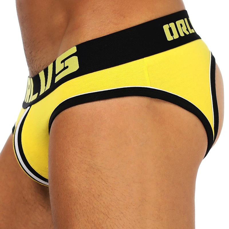 ORLVS 2019 Gay Jockstrap 4Pcs/lot Underwear Cotton Sissy Panties Thong Men String Cueca Sexy Backless crotch Briefs OR164 |