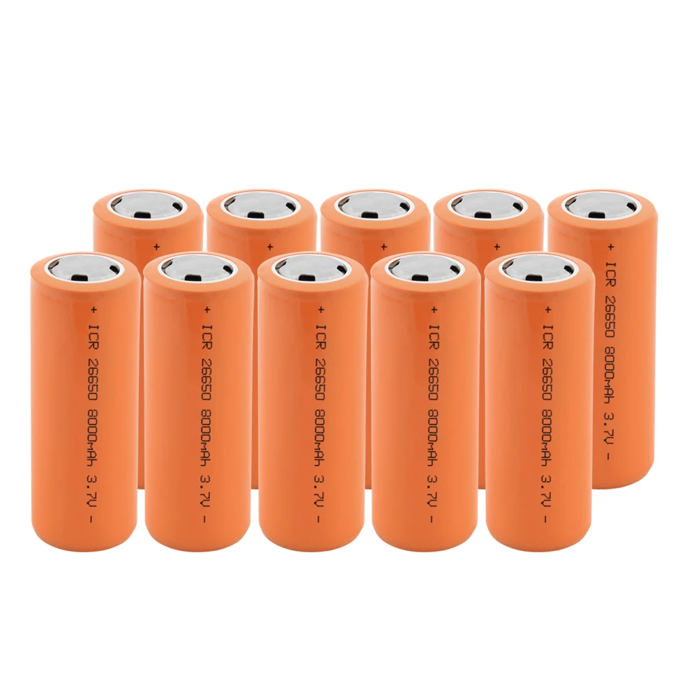

26650 Battery 3.7V 8000mAh Li-ion rechargeable Battery safe batteries Industrial use battery power high discharge large current