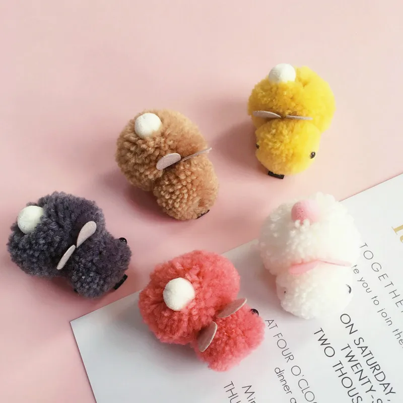 

Супер милый плюшевый зажим для кролика осень-зима новый мультяшный зажим для утконоса сердце для девочки Детские аксессуары для волос