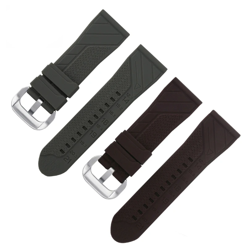 Водонепроницаемый силиконовый ремешок для часов с пряжкой язычком сменная