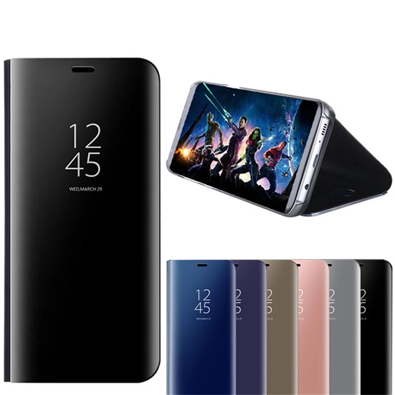 Роскошный чехол-книжка с подставкой для IPhone 7 прозрачные зеркальные чехлы из
