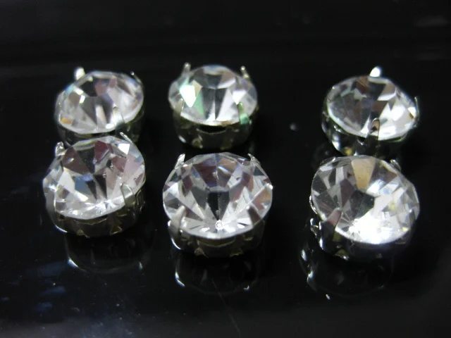 

20 Crystal Glass Rose Montees 10mm Sew on Rhinestones Beads