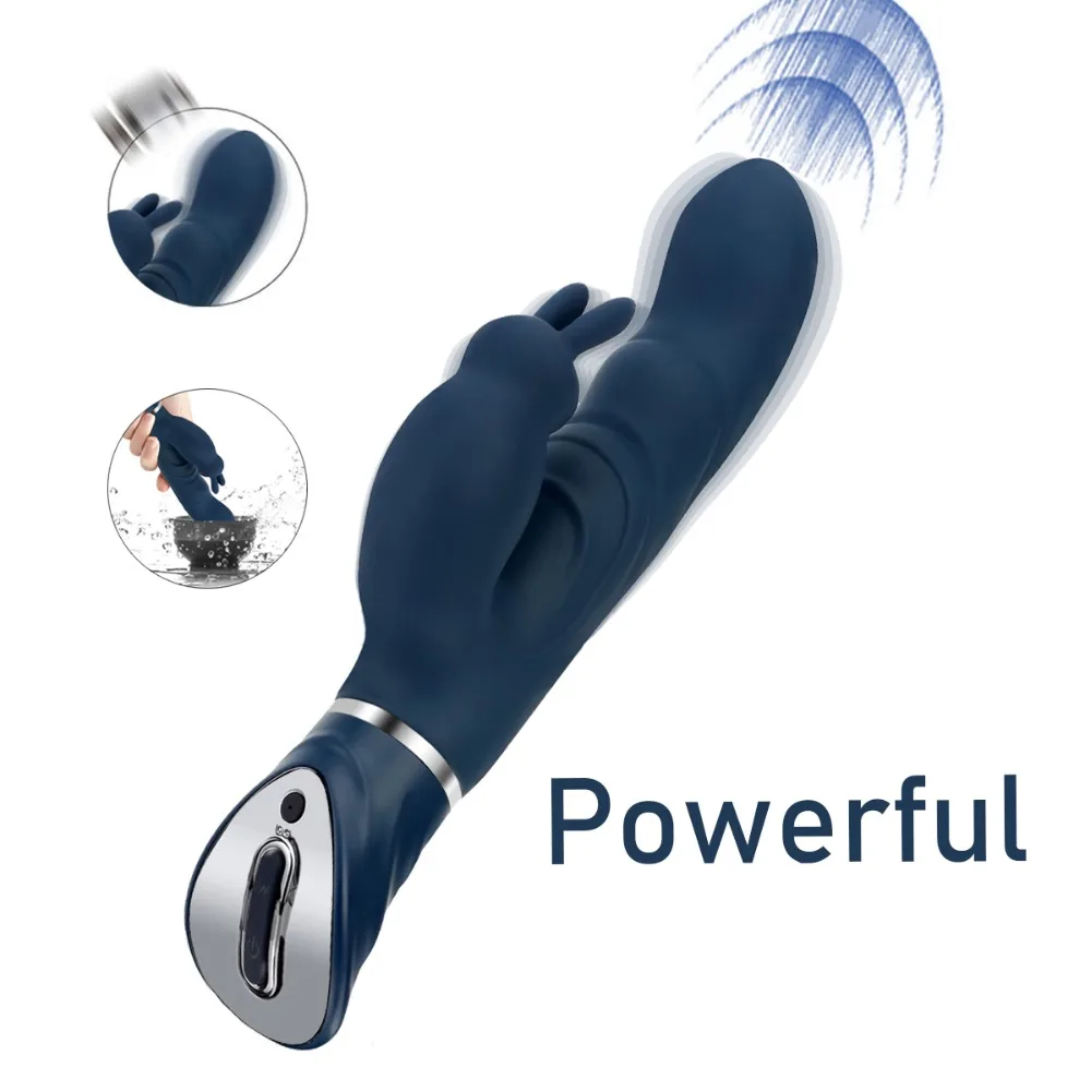 G Spot Rabbit Dildo Vibrator Dual Motor Powerful Clitoris Stimulator AV Magic Wand Body Personal Massager Sex Toys For Women