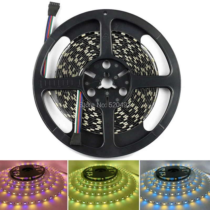 Горячая Распродажа: 5 м DC12V 60 светодиодный/M 5050 RGBW/RGBWW RGB+ теплый белый свет или холодный белый Светодиодные ленты света не Водонепроницаемый