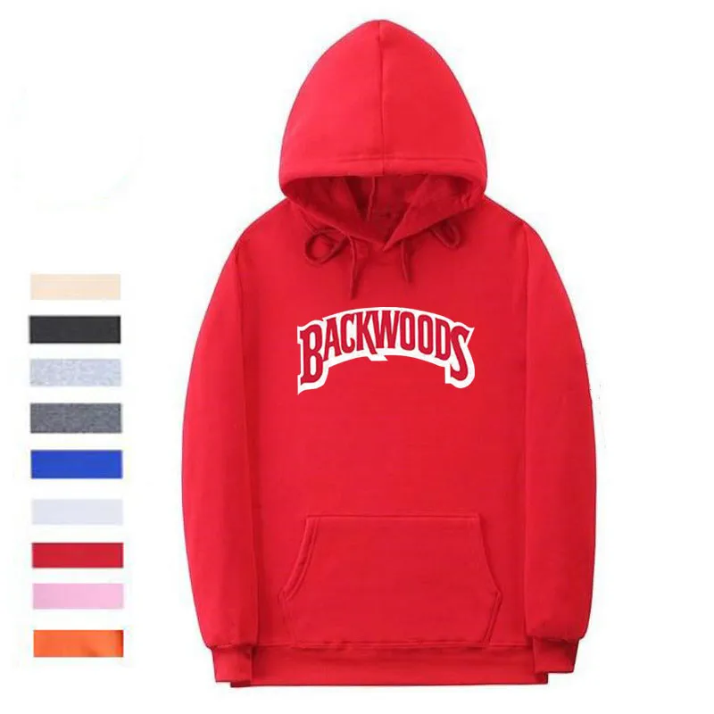 Red XMS135 Толстовки с винтовыми манжетами, уличная одежда, Backwoods, толстовка с капюшоном, Мужская модная Осенняя зимняя Толстовка в стиле хип-хоп, пуловер - Цвет: Red XMS135