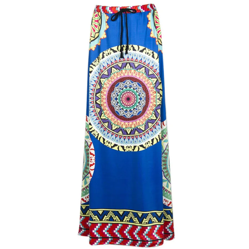 Женская длинная юбка с принтом летняя и Осенняя мода 2020 винтажная Национальная
