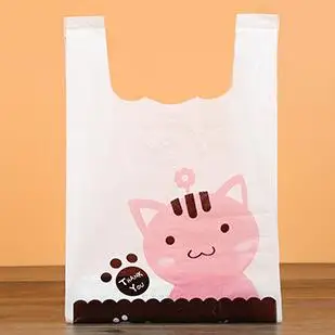 as picture HARDIRON 50/100/200 шт 0,05 мм утолщаются мультфильм полиэтиленовый пакет для подарков супермаркет торговый жилет сумка для продуктов сумка-мешок - Цвет: as picture
