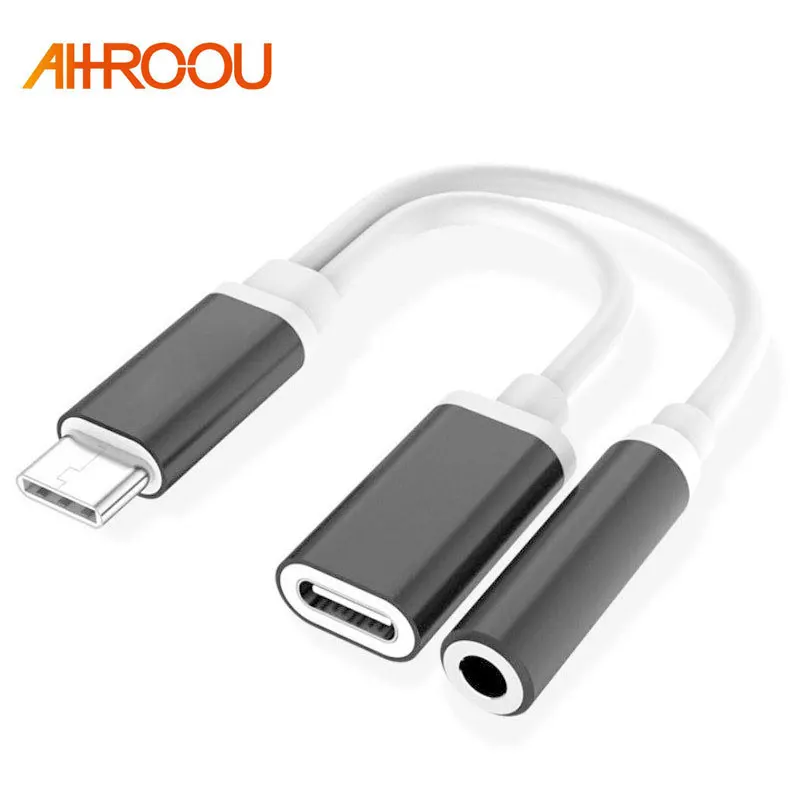 AHHROOU USB C кабель Type до 3 5 мм аудио разъем для наушников адаптер зарядки Letv 2/Xiaomi