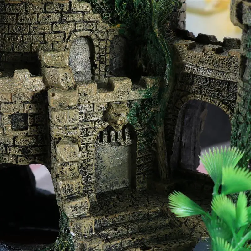 1 шт. Декор для аквариума старинная городская настенная смола декоративные