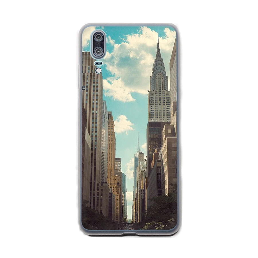 Desxz New York Landscape Case For Huawei Honor 6A 6C 7A 7X 8 9 Lite 9i 10 Play 8C Note Hard Cover |