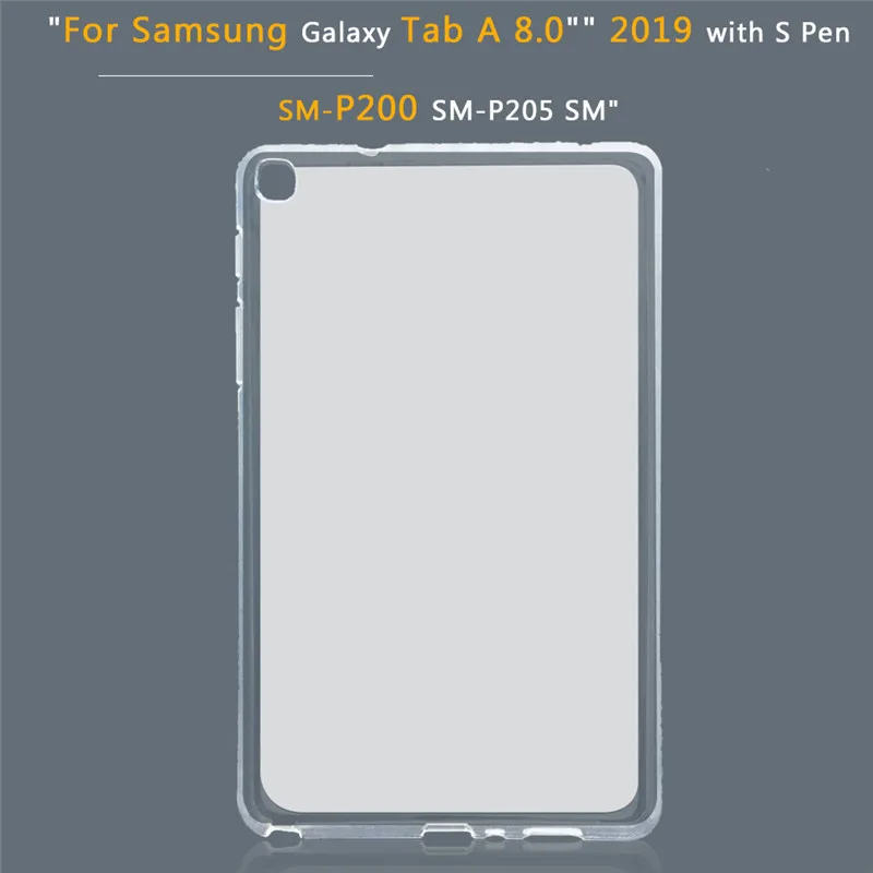 Чехол футляр для Samsung Galaxy Tab A 8 0 дюйма 2019 A8 с S ручкой SM P200 HD защита экрана чехол