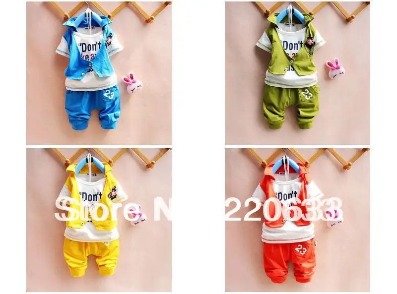 Новый 2018 летний Модный комплект одежды для мальчиков одежда маленьких детской на