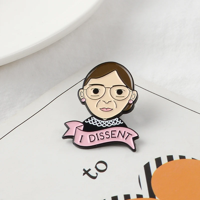 QIHE ювелирные изделия Я несогласия Pin RBG Броши женских значки по правам женщин