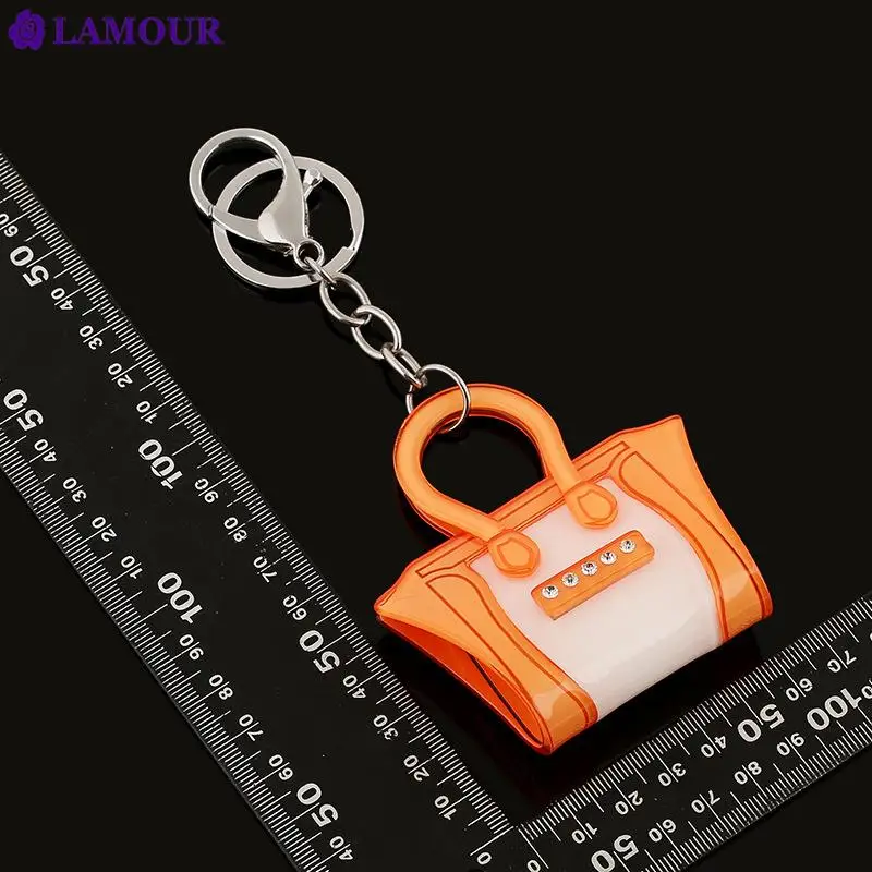 2018 Новая мода брелок для женщин акрил оранжевый горный хрусталь брелоки дам llaveros