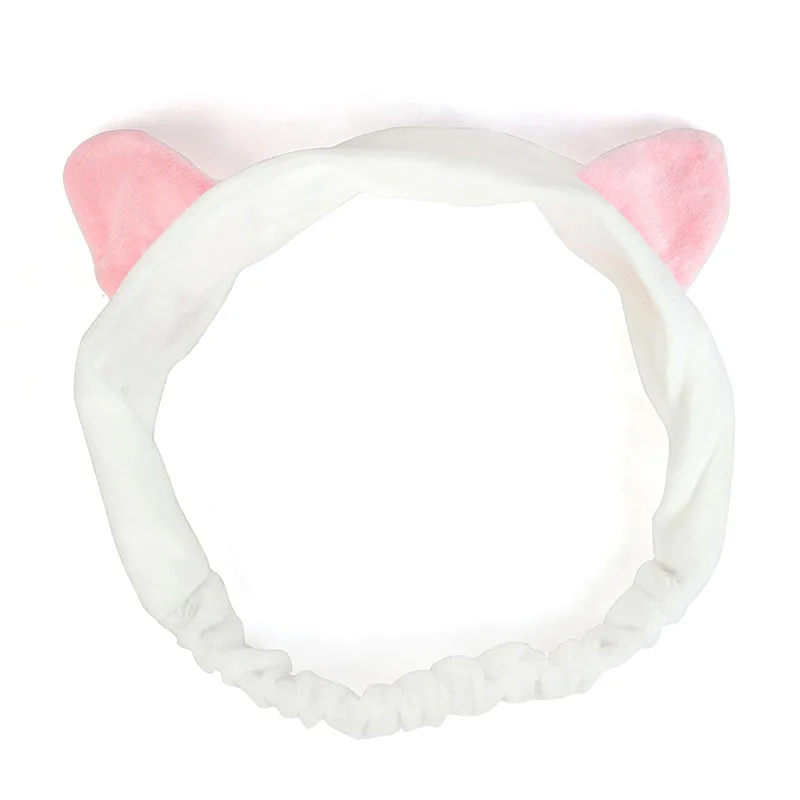 White Женский макияж из кораллового флиса OMG повязка на голову мытье лица Мягкий держатель для волос эластичный Топ узел повязки для волос девушка аксессуары для волос - Цвет: White