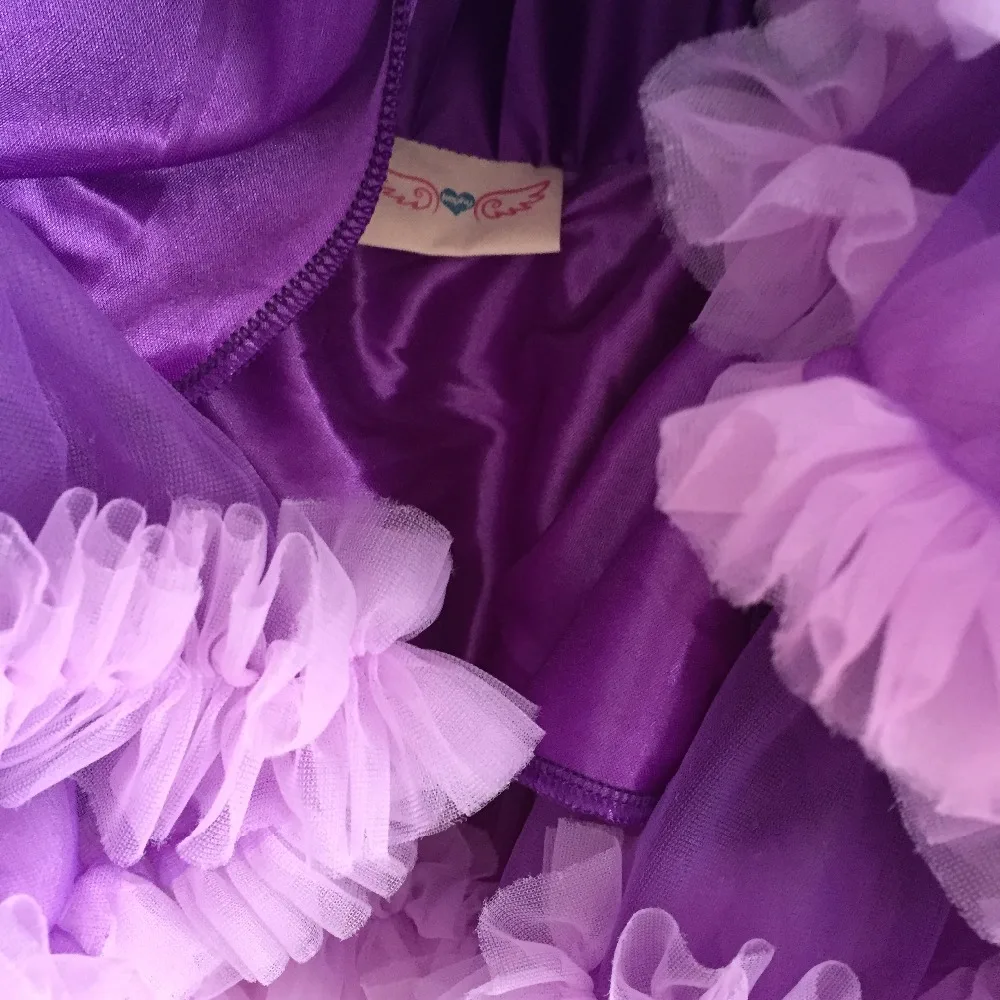 Пышная юбка для девочек юбки пачки маленьких фиолетового цвета с лавандовой