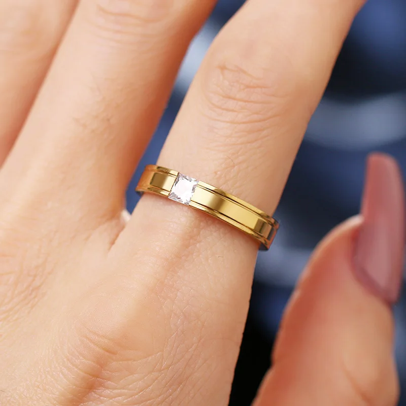 Woiwoi обручальное кольцо для женщин из нержавеющей стали серебряные кольца